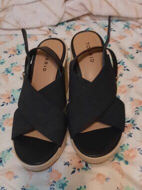 Black Sandal Wedges